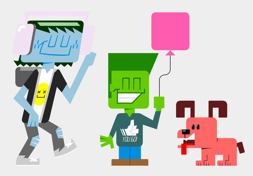 Art style experimentation Software: Adobe Animate Character art piece I made to invent an art style for a project. Heavily influenced by Bob Boyle and mid-late 2000s pop art.